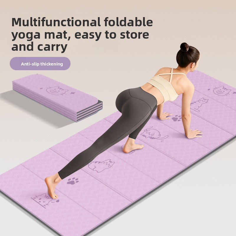 Thick Yoga Mat - Foldable Large Yoga Mat Outdoor Portable