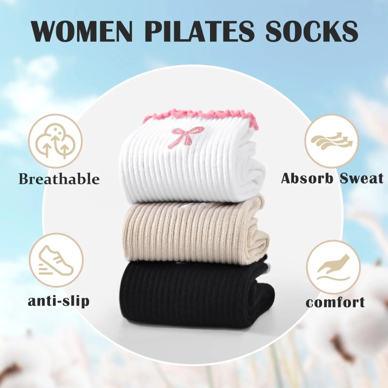 Fitness Of Yoga - Professional Yoga Socks, Cotton Strap Silicone