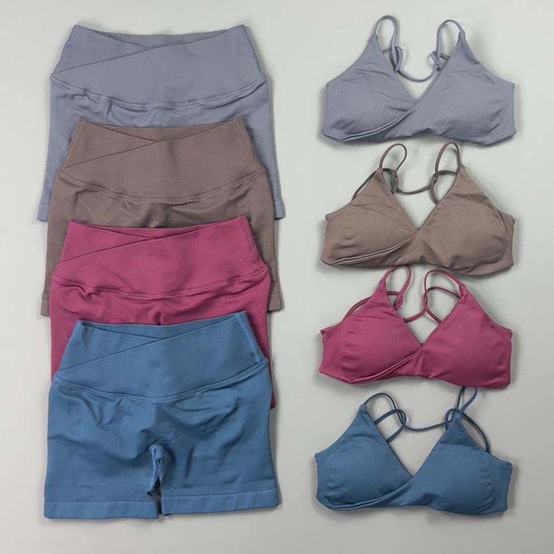 Yoga Fitness Kit - 2 Pieces Workout Set Women Surplice
