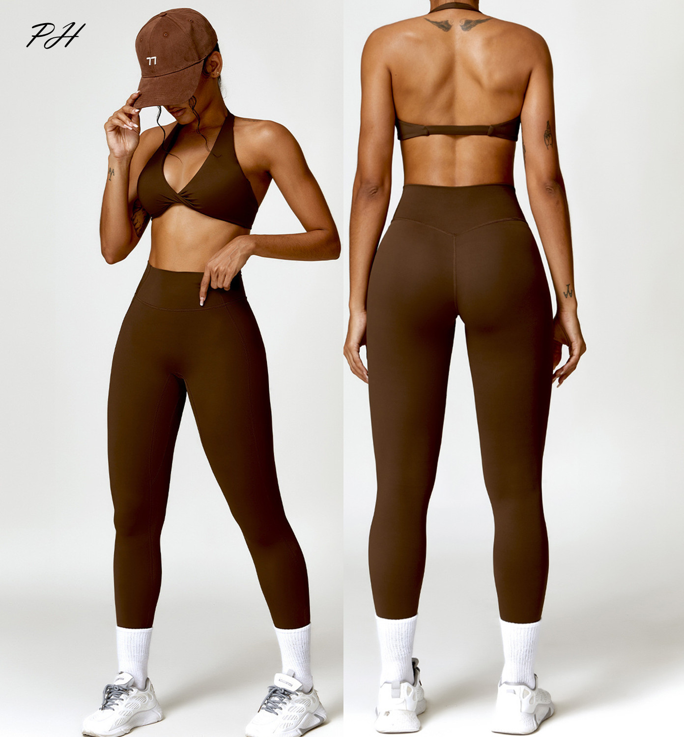 Yoga Fitness Kit - 2PCS Yoga Set Nude Feeling Workout