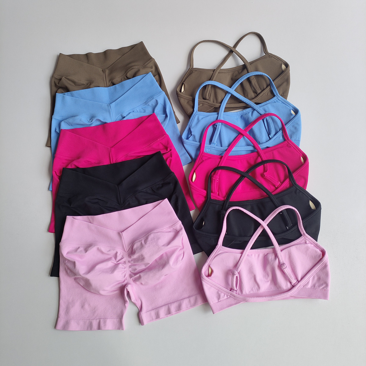 Yoga Fitness Kit - Sports Shorts Set 2 Pieces Seamless