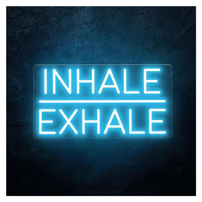 Inhale Exhale Neon Sign Light  - огляд і ціна Yoga Fitness Power Yoga