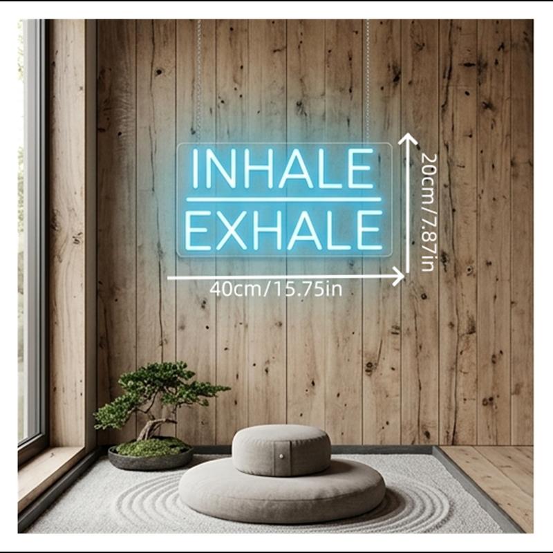 Inhale Exhale Neon Sign Light  - огляд і ціна Yoga Fitness Power Yoga