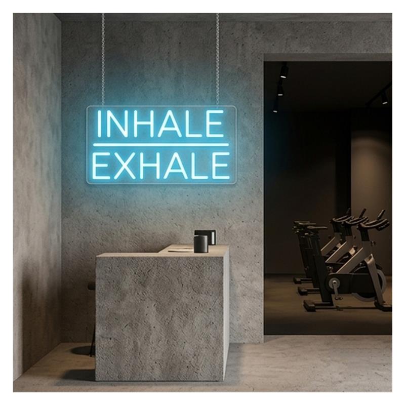 Inhale Exhale Neon Sign Light  - огляд і ціна Yoga Fitness Power Yoga