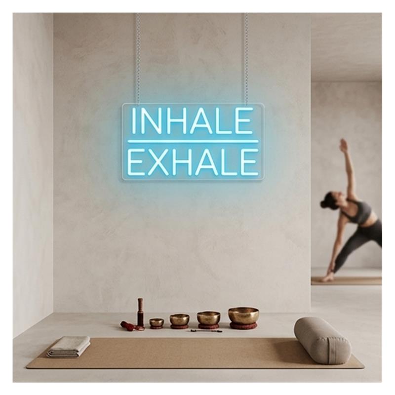 Inhale Exhale Neon Sign Light  - огляд і ціна Yoga Fitness Power Yoga