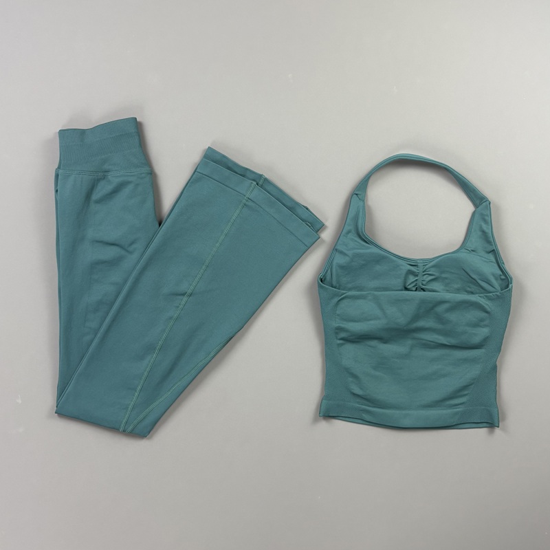 2Pcs Flare Leggings Set Seamle - огляд і ціна Yoga Fitness Kit