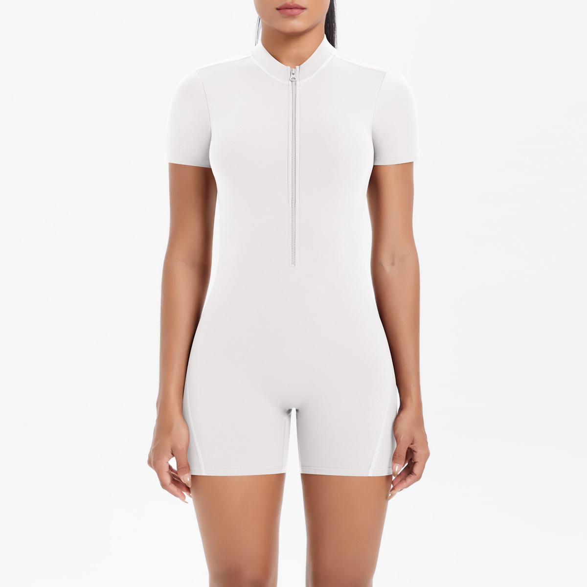 Zipper Short Sleeves Workout J - огляд і ціна Yoga Overall Fitness