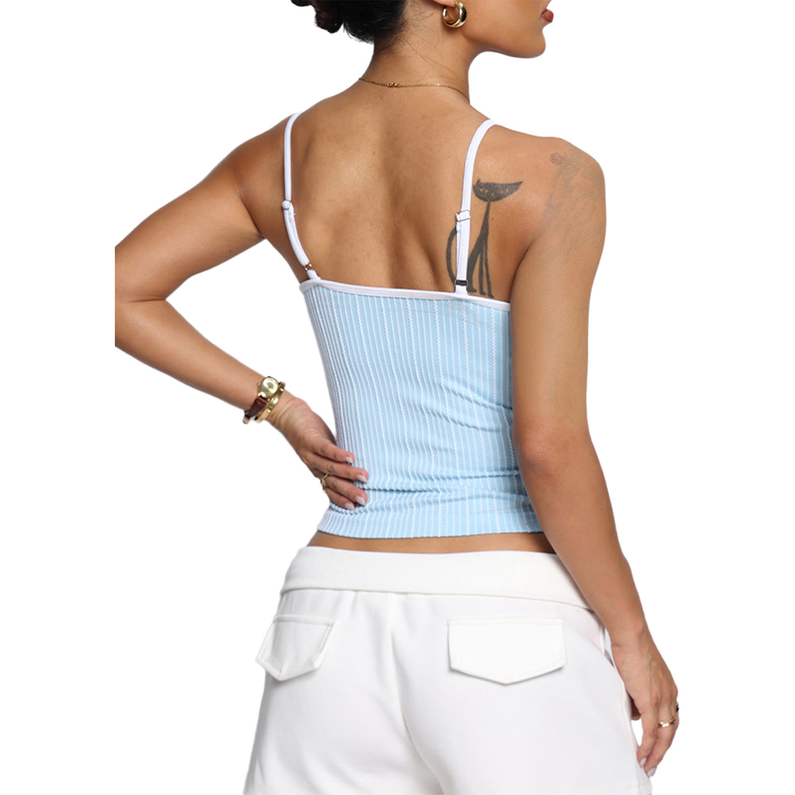 Women U Neck Striped Adjustabl - огляд і ціна Yoga Fitness Exercises